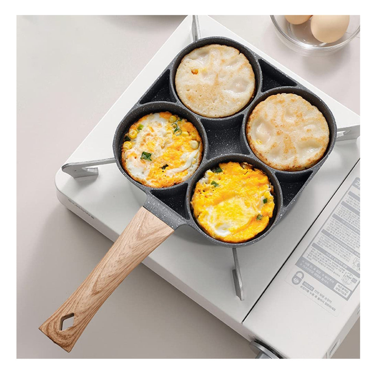 SARTÉN ANTIADHERENTE 4 PUESTOS 🍳♨️