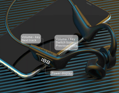 AUDÍFONOS DE CONDUCCIÓN ÓSEA U9 CON PANTALLA 🎧🔊