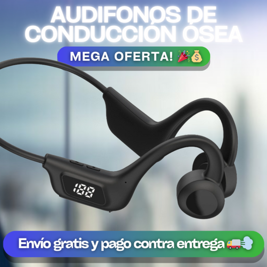 AUDÍFONOS DE CONDUCCIÓN ÓSEA U9 CON PANTALLA 🎧🔊