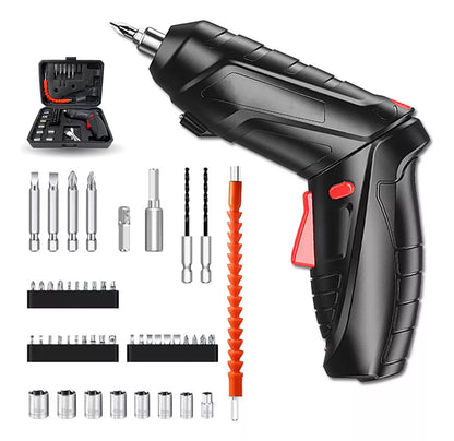 JUEGO DE DESTORNILLADOR ELÉCTRICO 47 Pzs MANGO GIRATORIO 🔧⚡