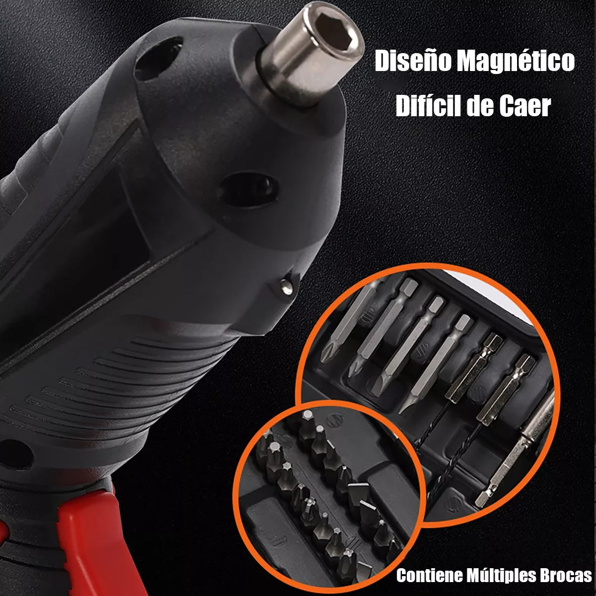 JUEGO DE DESTORNILLADOR ELÉCTRICO 47 Pzs MANGO GIRATORIO 🔧⚡