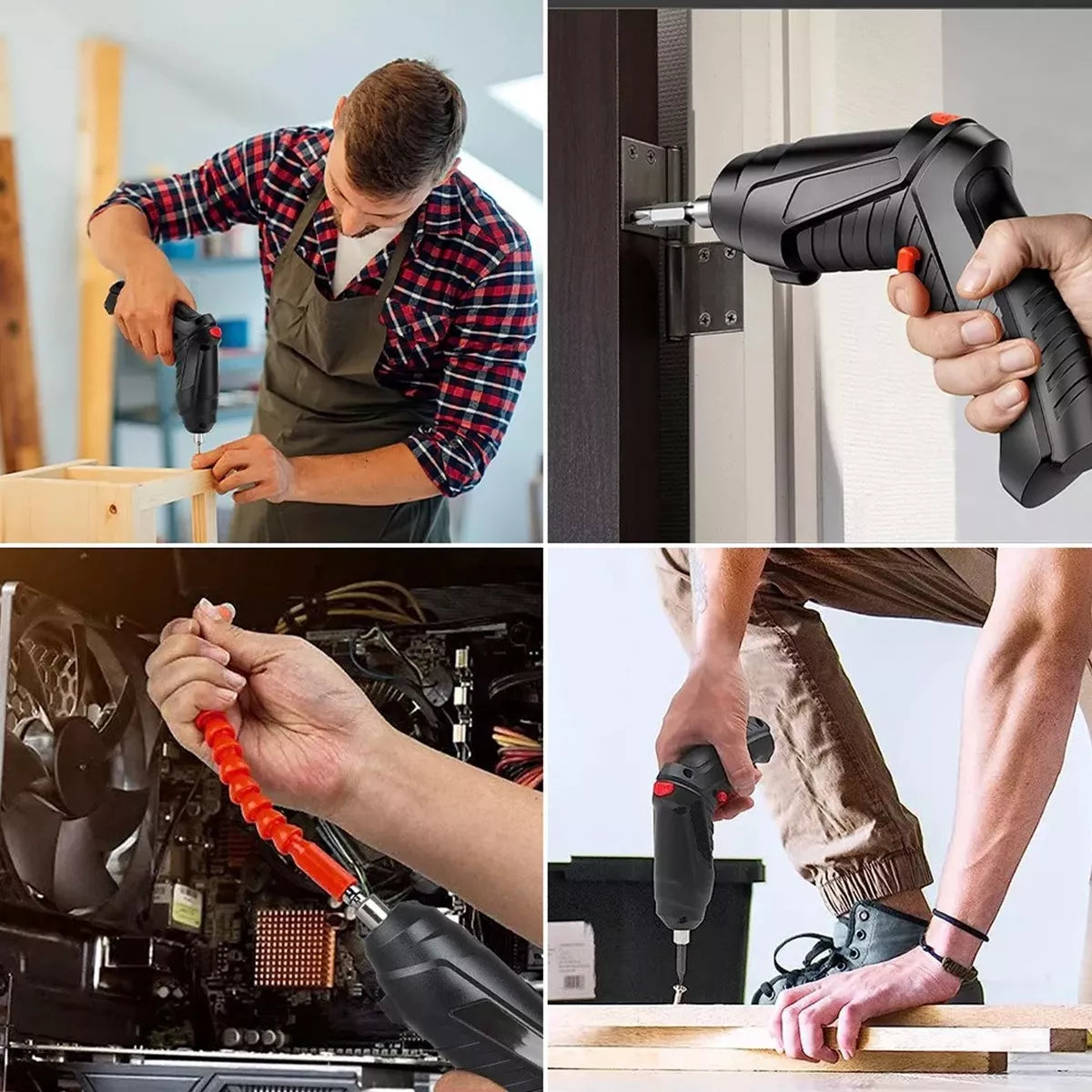 JUEGO DE DESTORNILLADOR ELÉCTRICO 47 Pzs MANGO GIRATORIO 🔧⚡